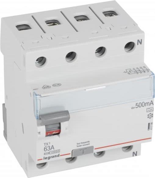 LEGR Tx3 FI-Schalter 63A 4P 500Ma 411796 A 411796 4x63A-0,5A 1 (411796)