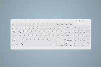 SEALED / WATERTIGHT / USB / DE / WHITE AK-C7012F serie medical Keyboard with NumPad (AK-C7012F-UVS-W/GE)