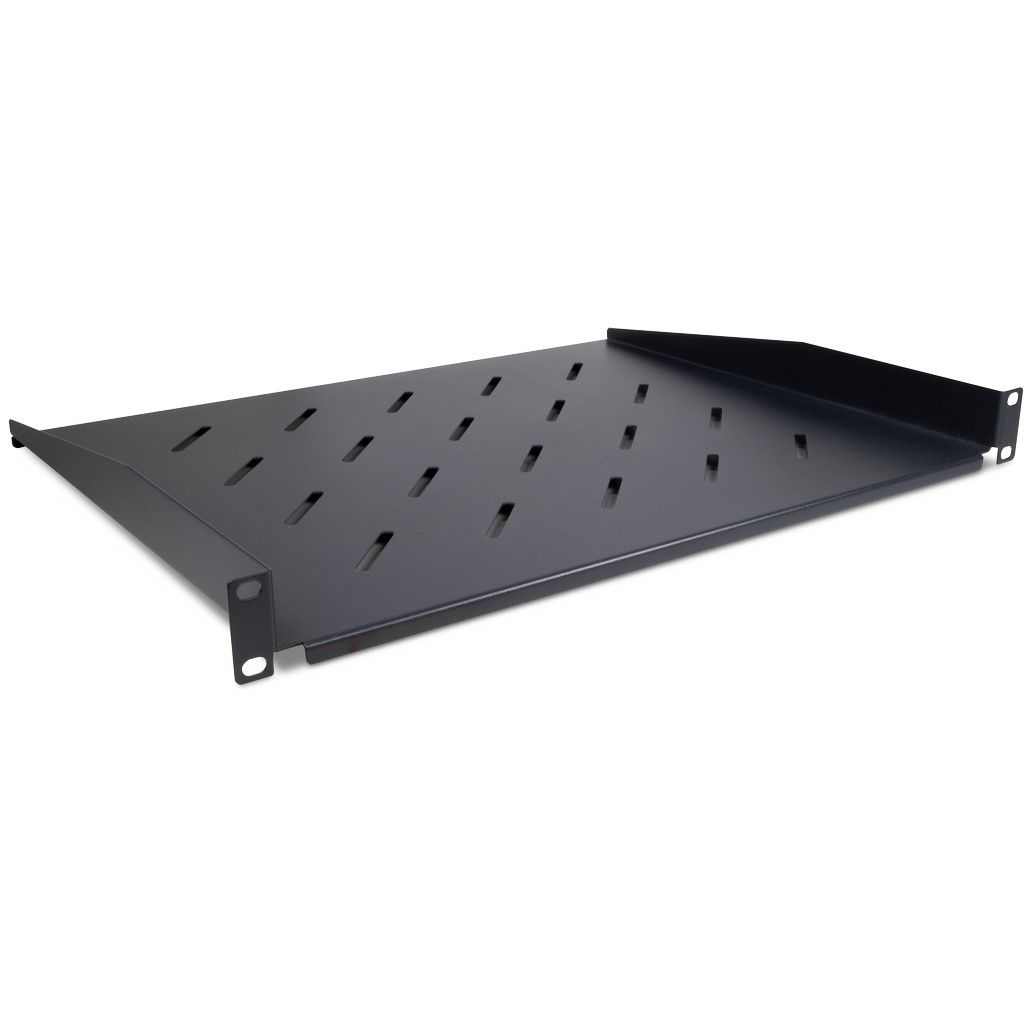 Inter-Tech 88887343 Rack Regalboden 1U 19" Schwarz RAL 9005