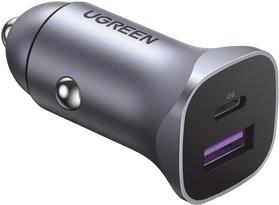 Ugreen 40858 Ladegerät für Mobilgeräte Universal Aluminium Zigarettenanzünder Schnellladung Auto (40858)