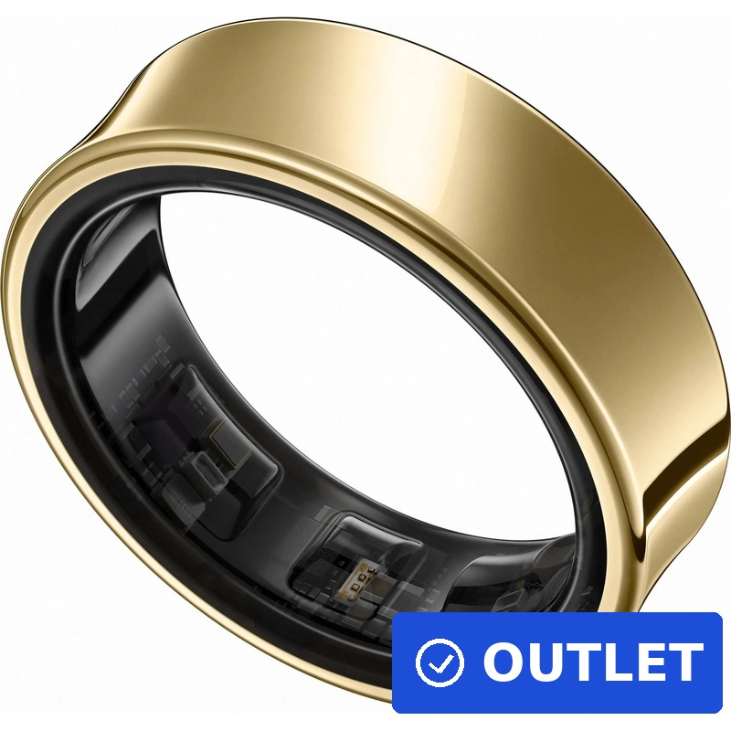 Samsung Galaxy Ring Smart-Ring Aktivitäts-Tracker Titanium Gold Gr. 12 (SM-Q502NZDAEUB) (geöffnet)