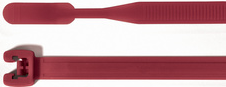 HellermannTyton Kabelbinder Q-Tie (L x B) 210 mm x 4.7 mm Q50R-PA66-RD-C1 Farbe: Rot 100 St. HellermannTyton (109-00184)