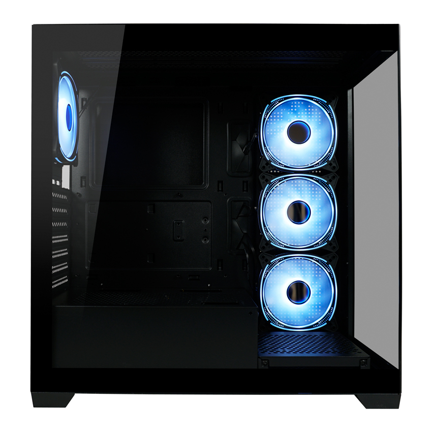 LC-Power 715B Midi-Tower ATX Gehärtetes Glas RGB Schwarz