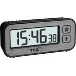 TFA Dostmann 60.2039.10 Quarz Wecker Grau Alarmzeiten 1 (60.2039.10)