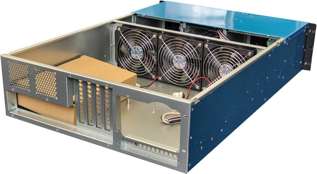 RealPower RPS19-G3380 Rack-Gehäuse 3U ATX LCD-Display Schwarz