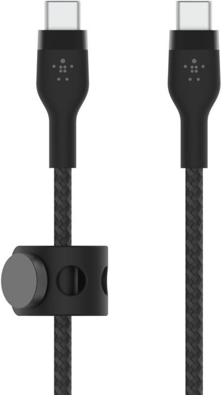 Belkin BOOST↑CHARGE PRO Flex USB-C auf USB-C Kabel 1 m USB 2.0 Geflochten Schwarz