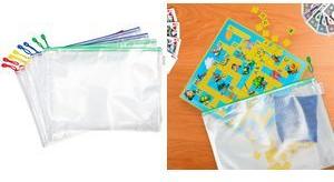 djois Reißverschlusstasche ZIPPER, DIN A3, PVC, sortiert mit verstärkten Fäden, transparent, spritzwassergeschützt, - 8 Stück (509039)