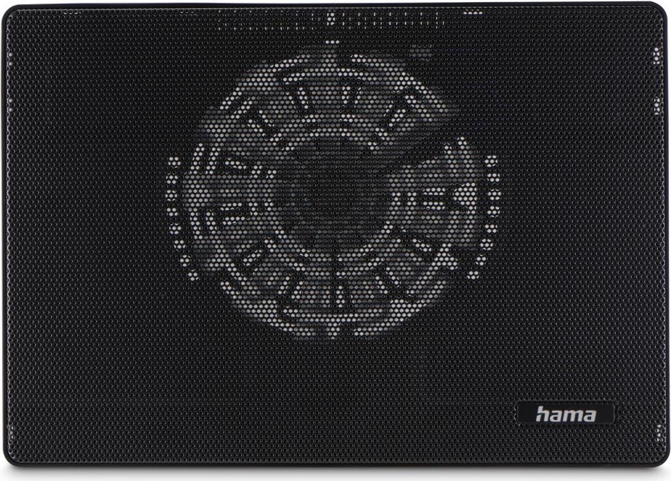 Hama Laptop-Kühler Slim, ultraflach, leise, leicht, bis 40 cm (15,6), Schwarz (00126808)