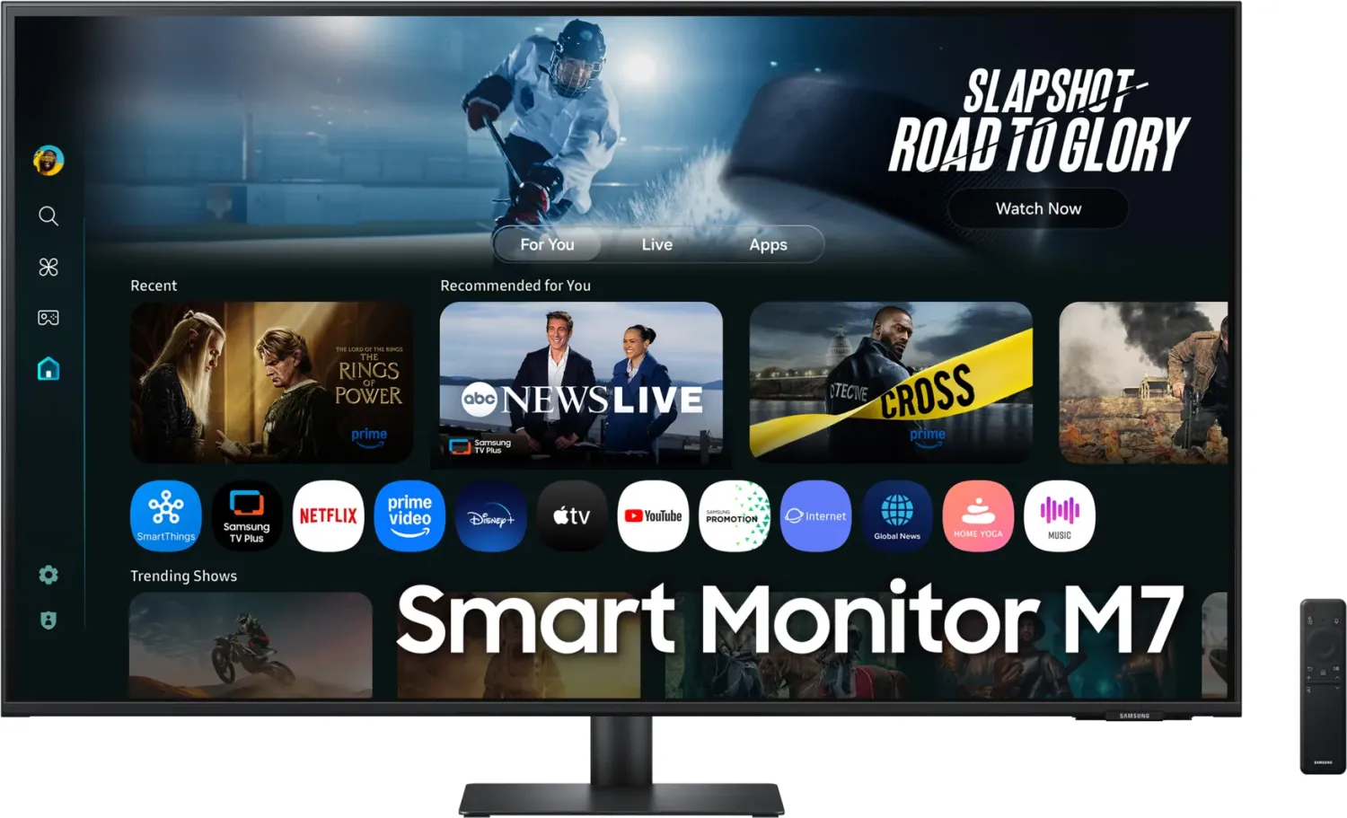 Samsung S43FM700UU LED-Monitor EEK F (A - G) 109.2 cm (43 Zoll) 3840 x 2160 Pixel 16:9 4 ms HDMI, USB-A (USB 2.0), USB-C, WLAN, Bluetooth (LS43FM700UUXEN) (geöffnet)