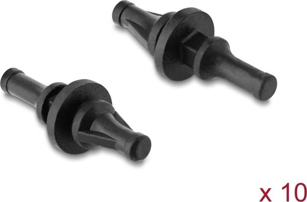 Delock Anti-Vibration Silikon Befestigung kurz für Lüfter 10 Stück schwarz (62199)