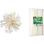 PAPSTAR Papier-Trinkhalm "pure", 200 mm, weiß aus Papier, Länge: 200 mm, Durchmesser: 6 mm, einzeln - 1 Stück (88629)