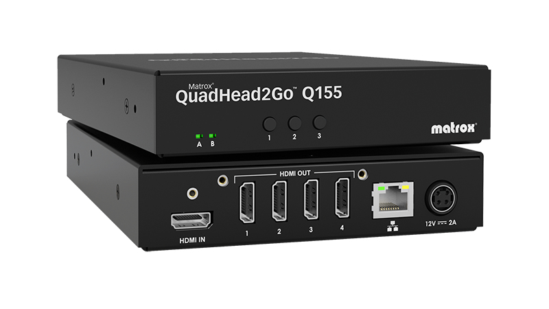 Matrox QuadHead2Go Q155 HDMI Videowand-Controller Schwarz