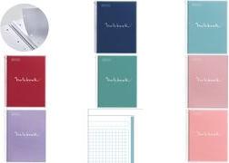 MIQUELRIUS Collegeblock "Notebook EMOTIONS", DIN A4, rot seyès, 80 Blatt, hochwertiges, weißes Papier, 90 g/qm, mit - 1 Stück (MR2106)