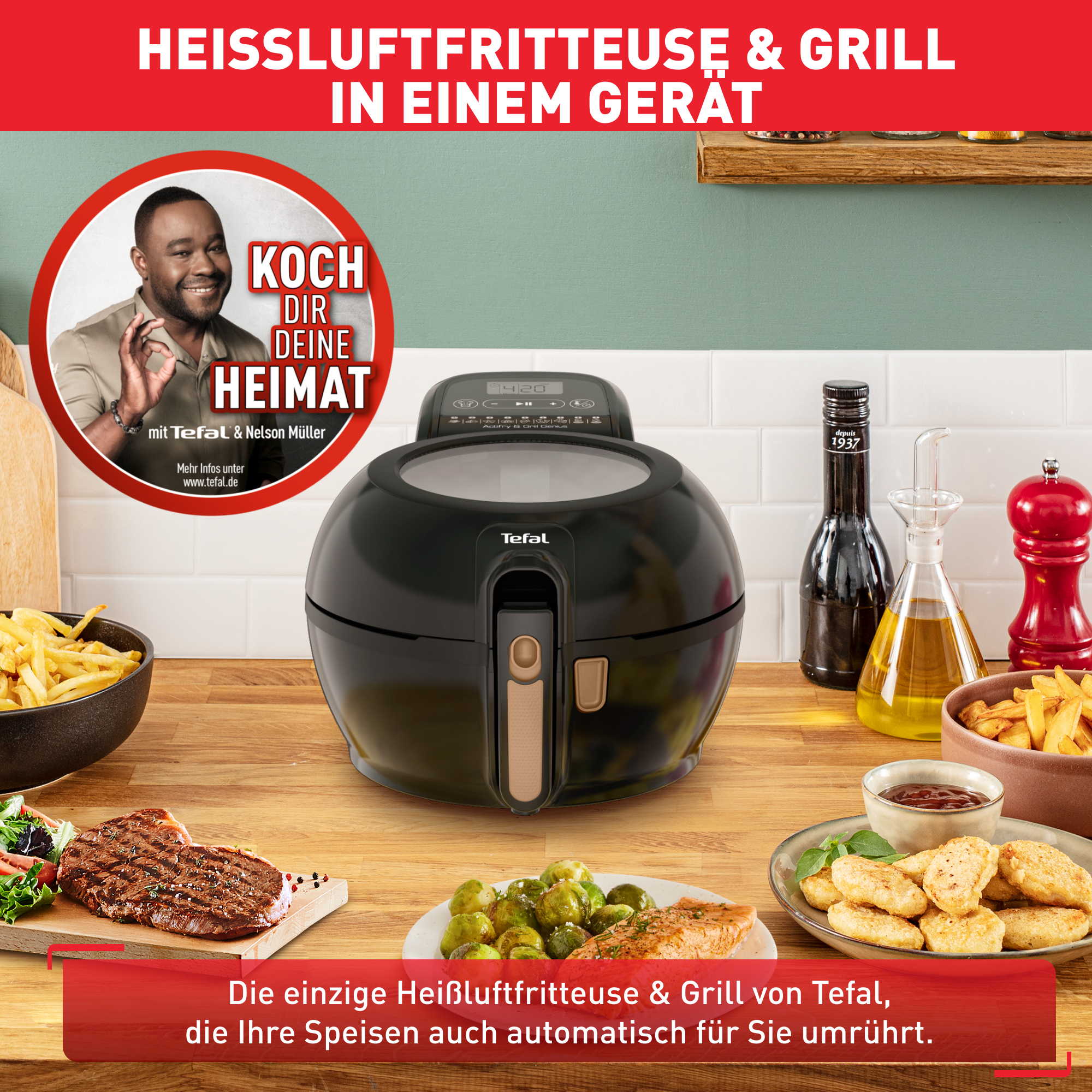 Tefal ActiFry FZ775810 Heißluftfritteuse 1520 W Schwarz