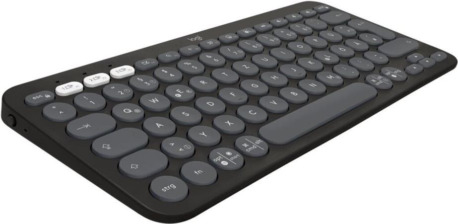 Logitech Pebble Keys 2 K380s Tastatur Bluetooth QWERTZ Tonales Graphit