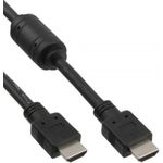 InLine® HDMI Kabel, HDMI-High Speed, Stecker / Stecker, schwarz, mit Ferrit, 1,5m (17611)