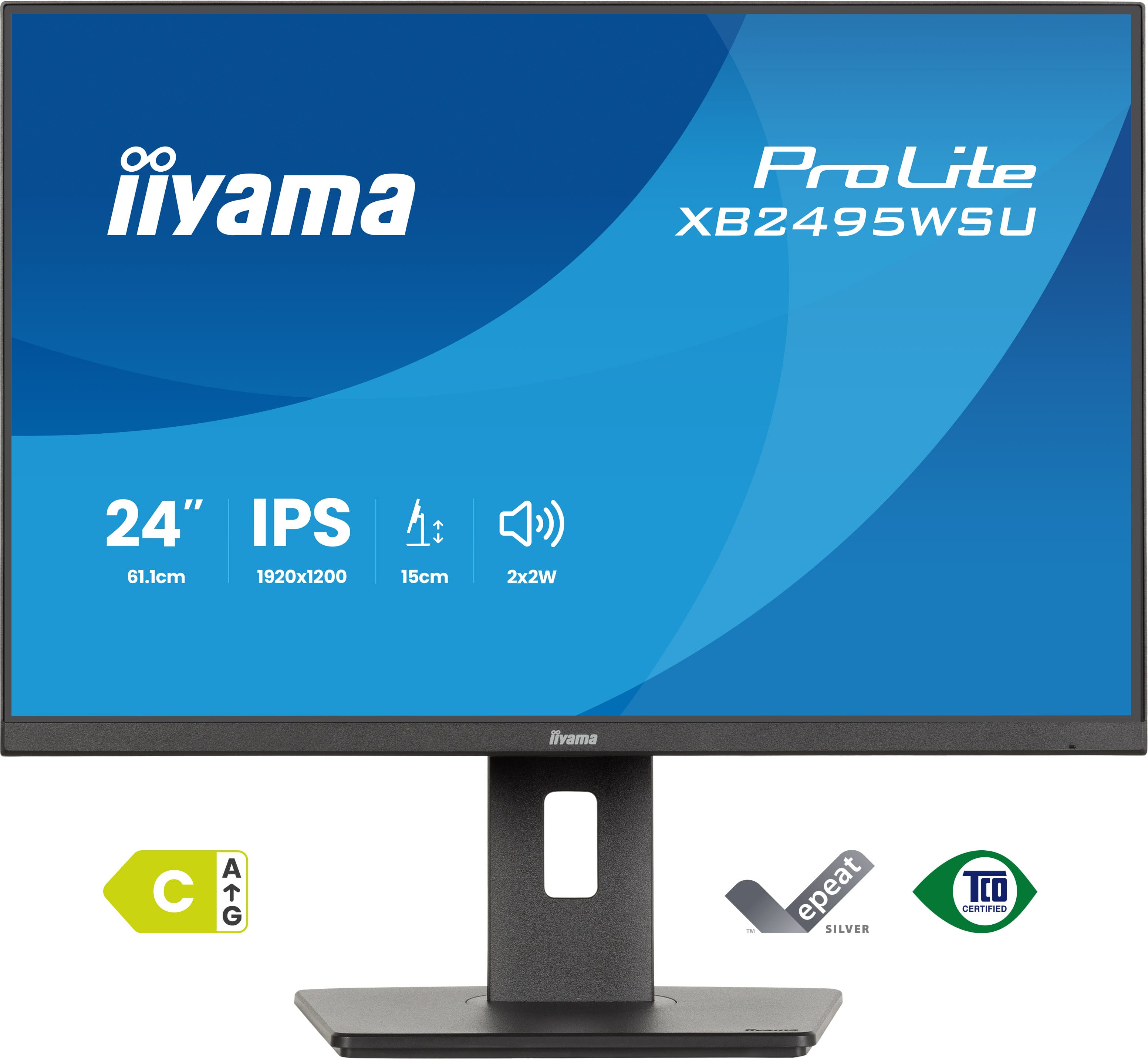 iiyama ProLite XB2495WSU-B1 24" Monitor 1920 x 1200 100 Hz IPS Schwarz
