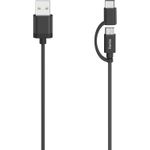Hama 00200616 USB Kabel 0,75 m USB 2.0 USB A USB C/Micro-USB A Schwarz (00200616)