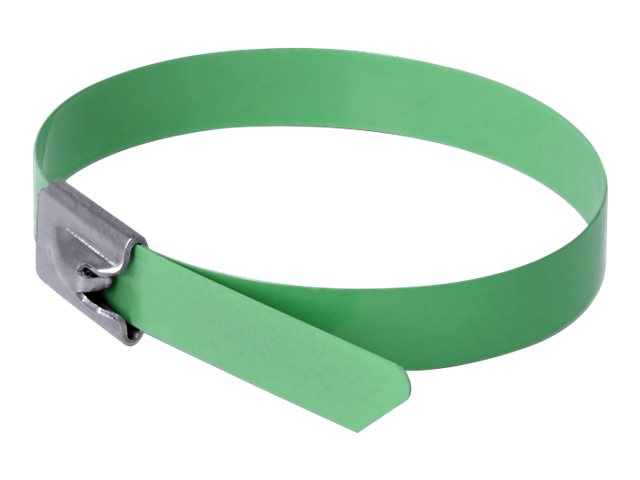 Delock Kabelbinder 40 cm Edelstahl Grün (Packung mit 10)