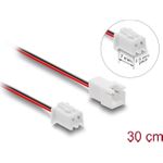 Delock Lüfter Verlängerungskabel Stecker zu Buchse 2 Pin Steckerlänge 7 mm 30 (90762)