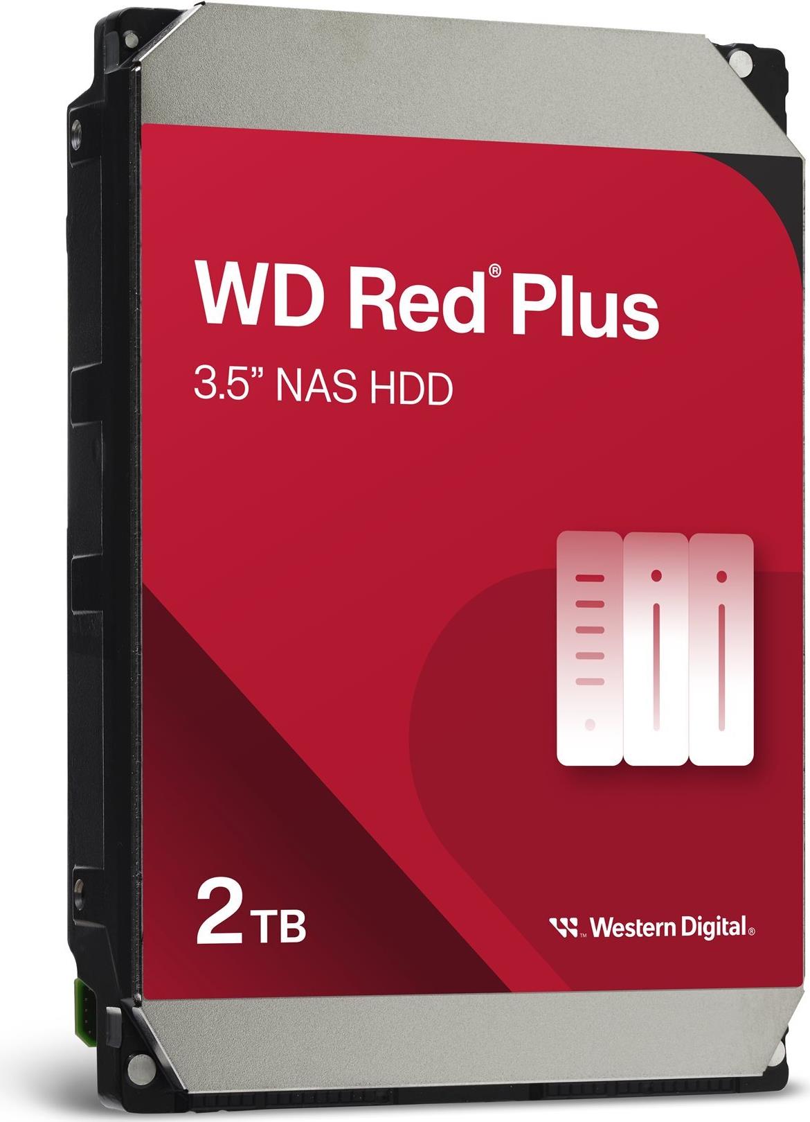 Western Digital WD Red Plus WD20EFPX Interne NAS-Festplatte 2 TB 3.5" SATA 6Gb/s 64 MB Cache