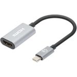 Manhattan USB-C auf HDMI-Adapter 4K 60Hz Alu Space grau - Digital/Daten (153973)