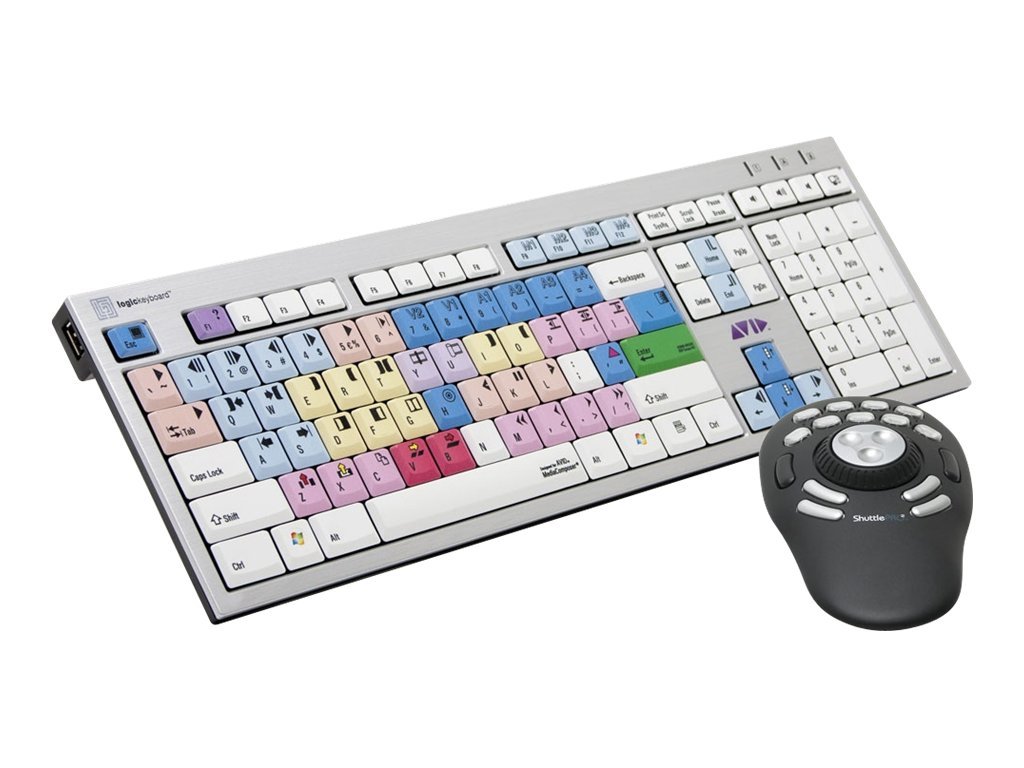 LogicKeyboard Avid Media Composer Slimline Tastatur QWERTZ USB Aluminium