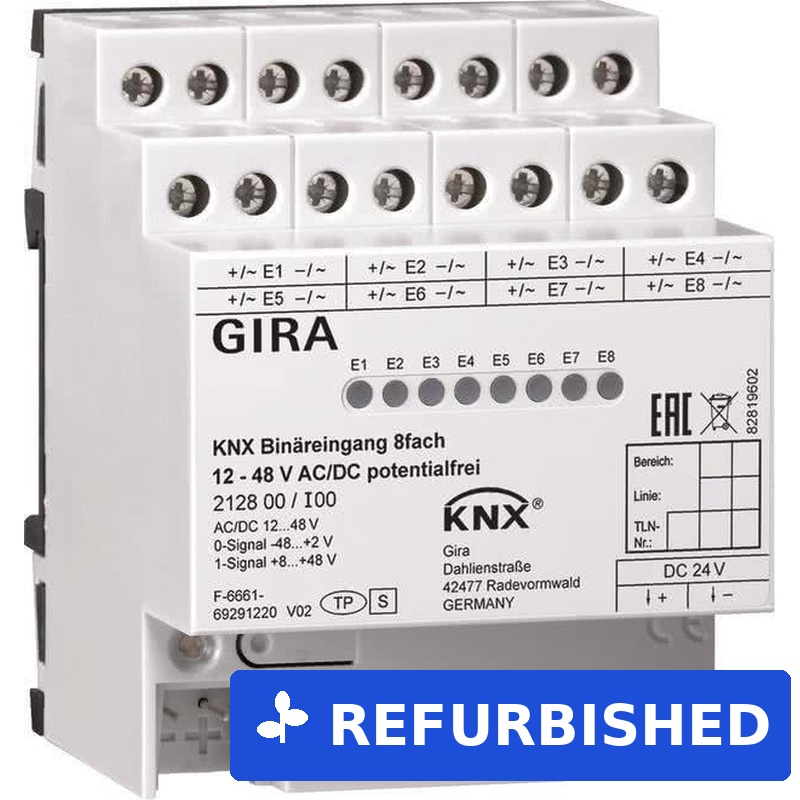 Binäreingang 8f. KNX 12-8V AC/DC 212800 (212800) (geöffnet)