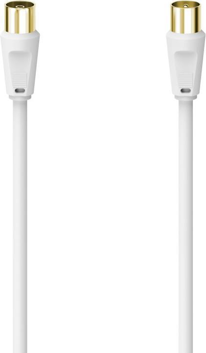 Hama Classic Line Antennen-Kabel, Koax-Stecker - Koax-Kupplung, vergoldet, 5,0 m, 100 dB (00305068)