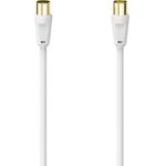 Hama Classic Line Antennen-Kabel, Koax-Stecker - Koax-Kupplung, vergoldet, 5,0 m, 100 dB (00305068)