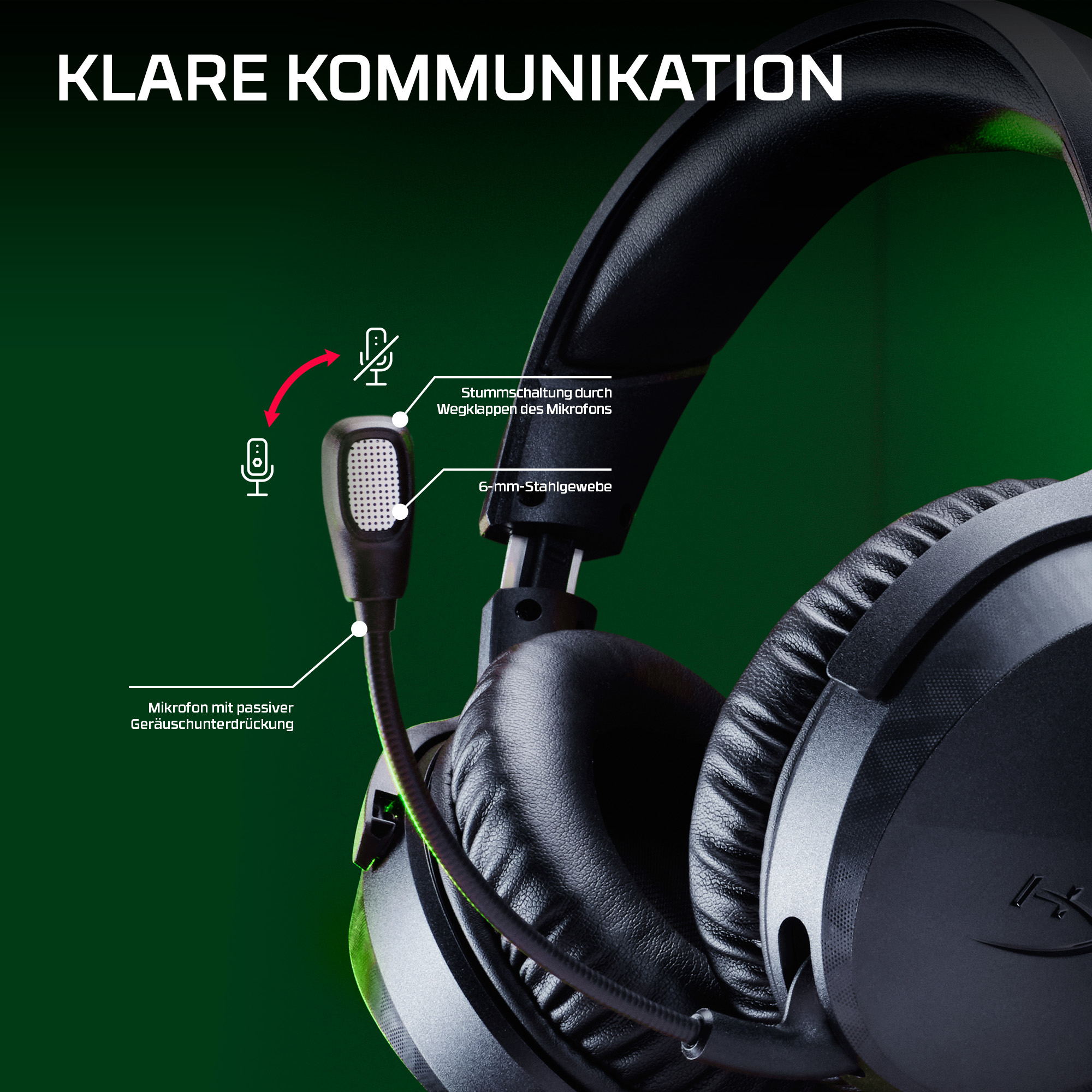 HyperX Cloud Stinger 3 Gaming-Headset Xbox, kabelgebunden, Schwarz