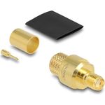Delock SMA Buchse zum Crimpen LMR400mit passendem Schrumpfschlauch (91782)
