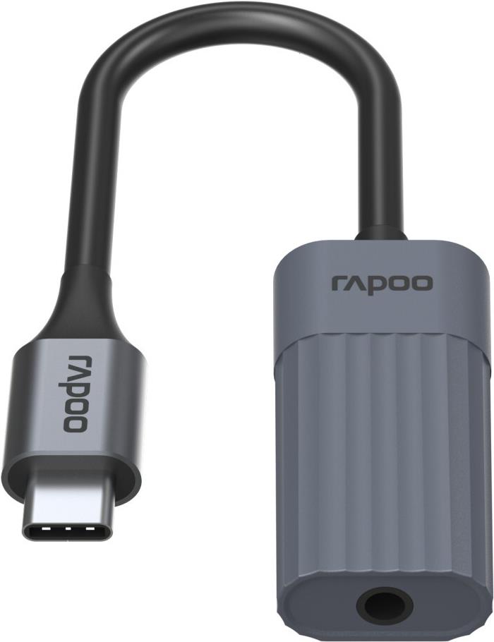 Rapoo USB-C Adapter UCA-1012 USB-C auf 3,5 mm Audio, grau (00226493)