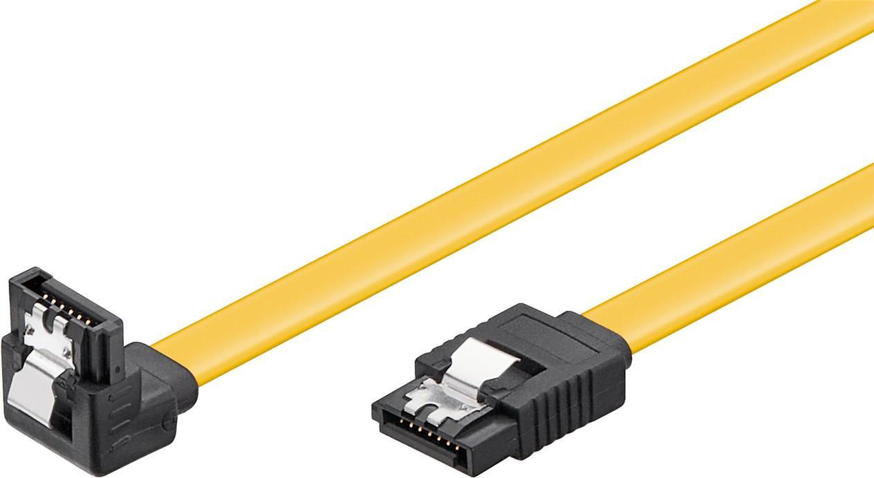 Wentronic Goobay HDD S-ATA Kabel, Gelb, 0.5 m - S-ATA L-Type > L-Type 90° (35020)
