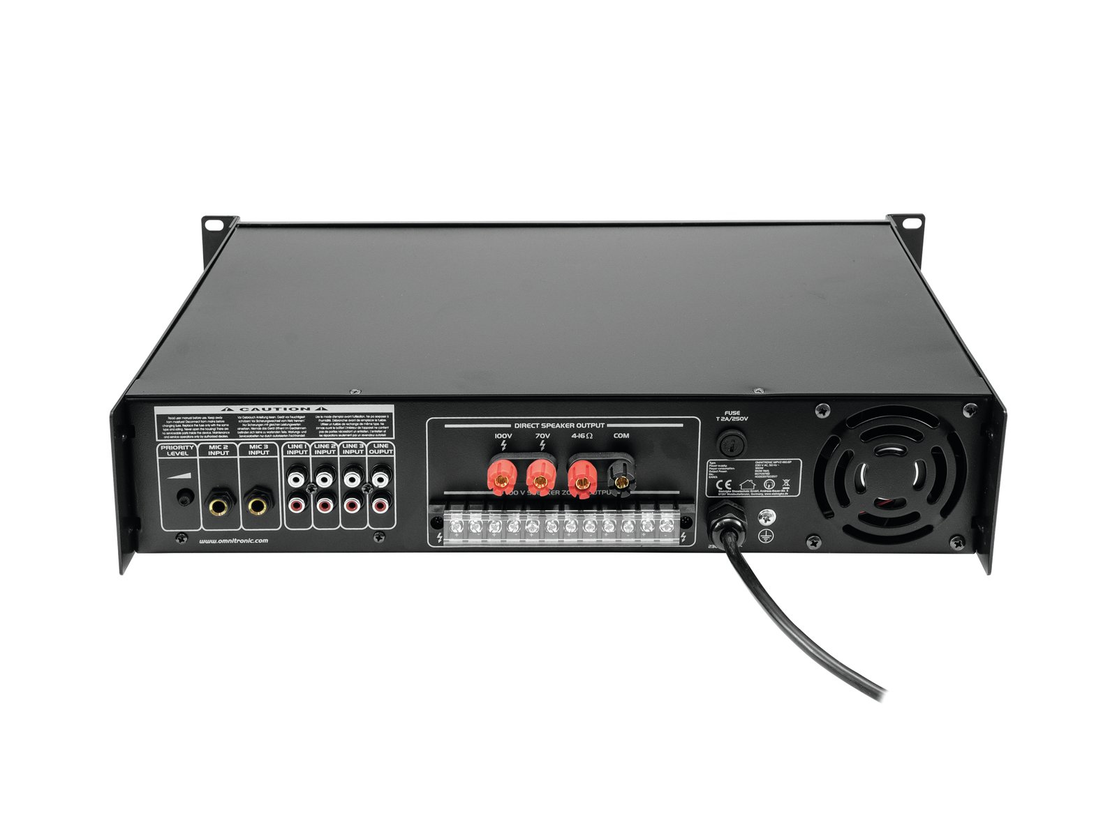Omnitronic MPVZ-180.6P Mischverstärker 180 W Schwarz