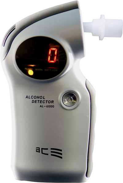 ACE Alkoholtester AL6000 Silber Messbereich Alkohol (max.)=4 ‰ auswechselbarer Sensor, inkl. Display (107003)