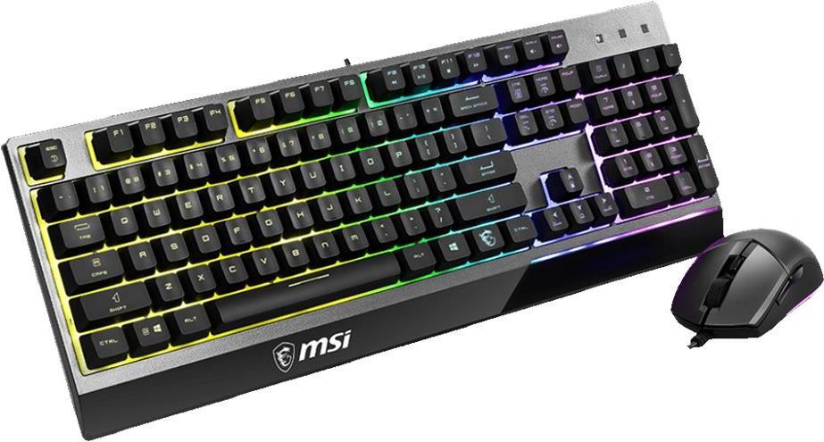 MSI Vigor GK30 Combo Tastatur-und-Maus-Set USB QWERTZ Deutsch Schwarz
