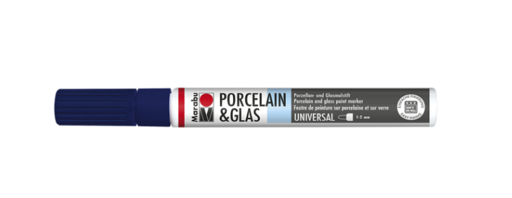 Marabu Porcelain Painter 293 Porzellanmarker 1–2 mm Wasserbasis Nachtblau