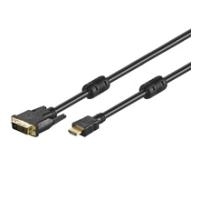 Wentronic Goobay HDMI™ / DVI-D Kabel, Schwarz, 2 m - 19pol. HDMI™-Stecker>DVI-D (18+1) Stecker (51580)