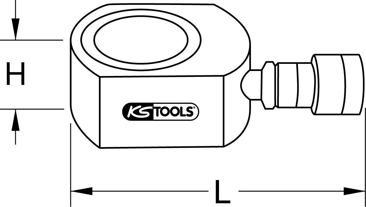 KS TOOLS Flach-Hydraulik-Zylinder, 10 t (640.0140)