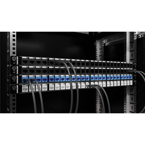 Intellinet 24-Port Keystone-Patchpanel geschirmt 0,5HE 19" Schwarz