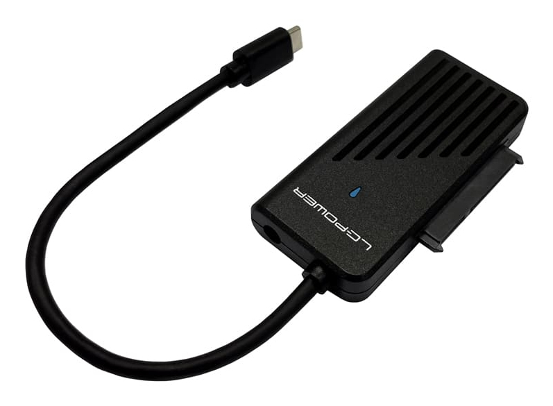 LC-Power LC-ADA-USB-SATA-NVME USB-C Adapter für NVMe M.2 SSD & 2,5"/3,5" SATA Schwarz