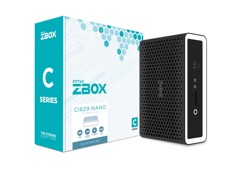 ZOTAC ZBOX nano CI629 Mini-PC Barebone Intel Core i3-1315U DDR5 Wi-Fi 6 Schwarz, Weiß