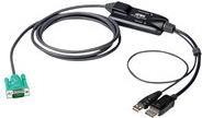 ATEN CV190 - Tastatur- / Video- / Maus- (KVM-) Kabel - 15-polig SPHD (M) bis USB, DisplayPort (M) - 1.8 m - Daumenschrauben