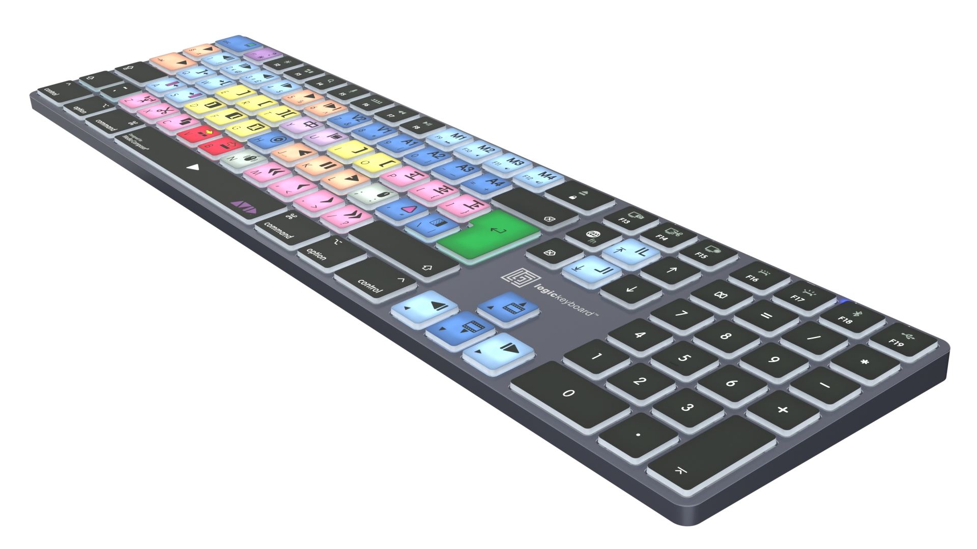 Logickeyboard Avid Media Composer LKB-MCOM4-TM Bluetooth Tastatur Grau, Titan