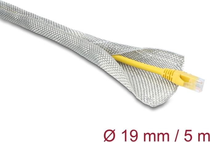 Delock Geflechtschlauch zur EMV Abschirmung selbstschließend 5 m x 19 mm (20994)
