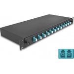 Delock 19? LWL Spleißbox 12 x LC Duplex OM3 1HE spleißfertig komplett bestückt (67004)