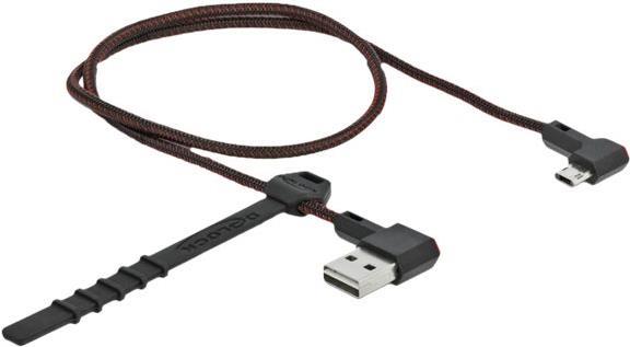 DELOCK EASY-USB 2.0 Kabel Typ-A Stecker zu EASY-USB Typ Micro-B Stecker gewinkelt links / rechts 0,5