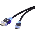 SpeaKa Professional HDMI Anschlusskabel [1x HDMI-Stecker - 1x HDMI-Stecker C Mini] 1.50 m Schwarz Audio Return Channel, vergoldete Steckkontakte, gesleeved (SP-7870596)