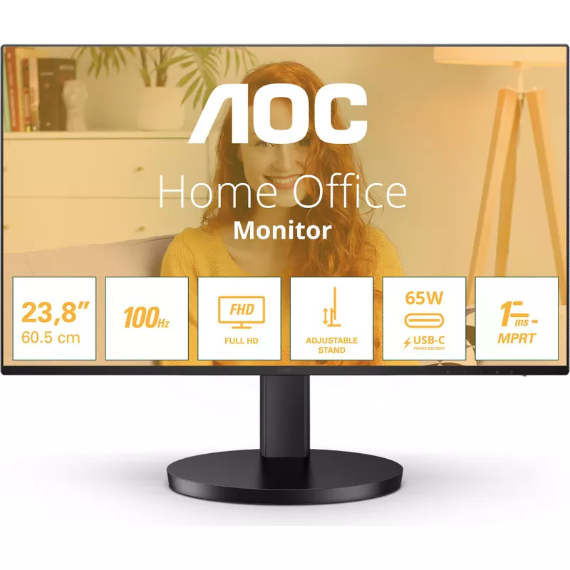 AOC 24B3CF2 24" IPS Monitor 100Hz 1920 x 1080 4ms 1x HDMI/1x USB-C/2x USB 3.2 (24B3CF2)